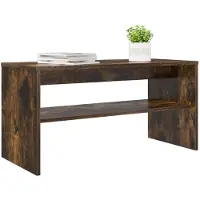 vidaXL TV Kast 80 x 35 x 40 cm Rook Eiken Bewerkt hout