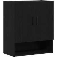 vidaXL Wandkast 60 x 31 x 70 cm Bewerkt hout Zwart Eiken