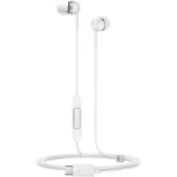 Sennheiser CX 80U – Bedrade in-ear hoofdtelefoon, USB-C aansluiting, geïntegreerde afstandsbediening met één knop en microfoon, gesloten oordopjes voor passieve ruisonderdrukking – Wit
