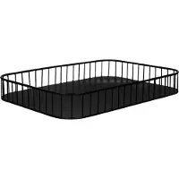 Pomax RAIL dienblad zwart - Metaal 50 x 35 cm serveertray/serveerplateau
