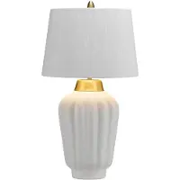 Elstead Lighting LED Tafellamp Bexley | 1X E27 Max 60W | White & Brushed Brass