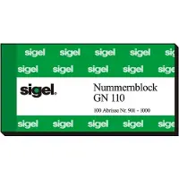 Sigel nummerblok - assorti 10 blok a 100 vel - nr 1 t/m 1000 - SI-GN110