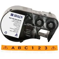 Brady M4C-500-595-OR-BK tape vinyl zwart op oranje 12,7 mm x 7,62 m (origineel)