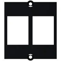 Bachmann maatwerk module frame 2x Keystone met metalen beugel, zwart