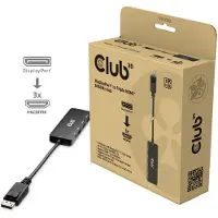 Club 3D CSV-7330 DisplayPort / Micro-USB / HDMI Adapter [2x DisplayPort stekker, Micro-USB - 3x HDMI-bus] Zwart 14 cm