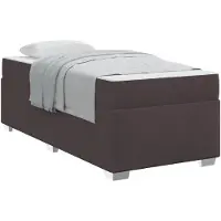 vidaXL Bedframe met matras Donkerbruin 90 x 200 cm Stof