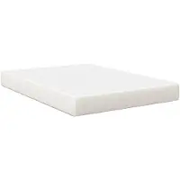 vidaXL bedmatras met matras, crème kleur, 140 x 190 cm, stof