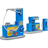 BRUDER speelgoed tankstation en autowasstraat accessoire voor voertuigen.