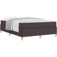 vidaXL Bedframe Donkerbruin 140 x 200 cm Stof