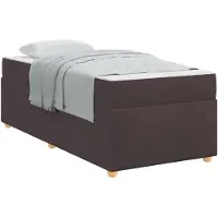 vidaXL Bedframe met matras Donkerbruin 80 x 200 cm Stof