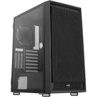 Aerocool ACCM-PB24013.11, Midi behuizing, grafiet zwart, versie 1, geschikt voor MicroATX/ATX/MiniITX moederborden, onbekende specificaties