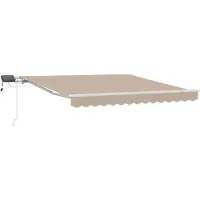 vidaXL Uitschuifbare luifel Beige 350 x 250 cm Stof en Aluminium