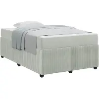 vidaXL Bedframe met matras Lichtgrijs 120 x 190 cm Stof
