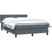 vidaXL Boxspring met matras fluweel donkergrijs 160x210 cm