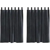 vidaXL Verduisterende gordijnen 2 st Donkergrijs 140 x 140 cm fluweel