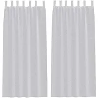 vidaXL Voile Gordijn 2 st Lichtgrijs 245 x 140 cm Polyester