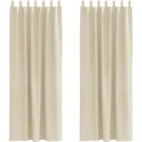 vidaXL Gordijnen 2 st Crèmekleurig 140 x 225 cm fluweel