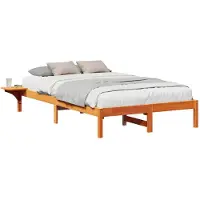 vidaXL Bedframe Wasbruin 140 x 190 cm Massief grenenhout
