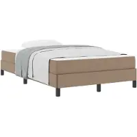 vidaXL Bedframe met matras Cappuccino 120 x 190 cm Stof