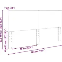 vidaXL Hoofdbord Wit 100 cm Geconstrueerd hout