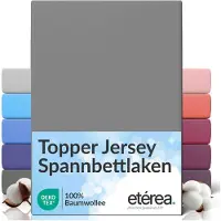Eterea Cosmesi Naturale etérea Topper Jersey Hoeslaken 200x220 - 220x200 cm Oekotex Made in Green - 100% katoen - Rang