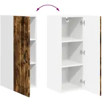 vidaXL Wandkast LUCCA Gerookt eiken 30 x 31 x 80 cm Bewerkt hout