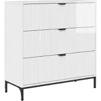 vidaXL Dressoir Hoogglans wit 79,5 x 33 x 82 cm Bewerkt hout