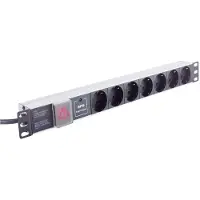 Shiverpeaks -BASIC-S--19" stekkerdoos, 7-voudig, 1HE, zwart (BS09-25175)