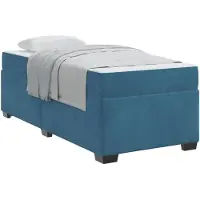 vidaXL Bedframe met matras Donkerblauw 90 x 190 cm Stof