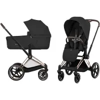 Cybex Kinderwagen Priam 5 Comfort Sepia Black/Rosegold incl. Foldable Carrycot