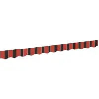 vidaXL vervangende markies volant Oranje en Zwart 280 x 20 cm