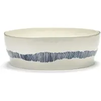 Serax Saladeschaal Feast Tableware By Ottolenghi White Blue 28,5 x 9,5 cm