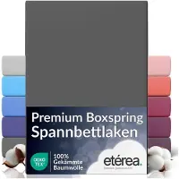 Eterea Cosmesi Naturale etérea Extra Jersey Hoeslaken 240x220 cm - Oekotex - 100% katoen - bis 35 cm - Grijs