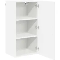 vidaXL Wandkast LUCCA Wit 40 x 31 x 80 cm Bewerkt hout