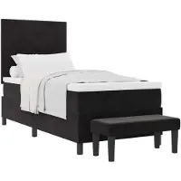vidaXL Boxspring bed met kussen Zwart 190 x 90 cm Fluweel