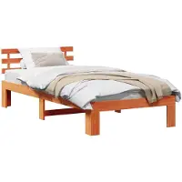 vidaXL Bedframe Wasbruin 100 x 200 cm Massief grenenhout
