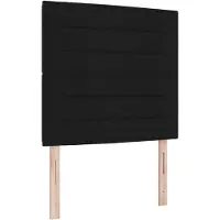 vidaXL LED Hoofdbord met LED-stripverlichting Zwart 90 cm Stof