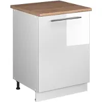 Vicco Wastafelkast Fame-Line, Wit Hoogglans/Wit, 60 cm
