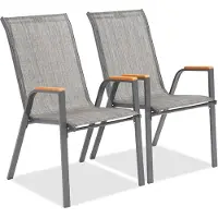 Garden Point Set van twee Bitonto grijze stoelen