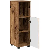vidaXL Badkamerkast, gerecycled hout, 30 x 35 x 95 cm, houtvezel, metaal