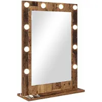 vidaXL Make-up Spiegel Beton Grijs 70 x 50 x 18 cm Rechthoekig