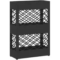vidaXL Regen Paraplu Stand Zwart 28 x 12 x 41 cm Staal