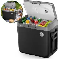 Toivo Elektrische Koelbox - 40 Liter - 12V en 230 volt - Auto - Camping Koelkast - Koelen en Verwarmen - Frigobox - Zwart
