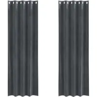vidaXL Verduisterende gordijnen 2 st Lichtgrijs 140 x 245 cm fluweel
