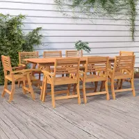 The Living Store De Living Store tuintafel, 200x90x75 cm, massief acaciahout