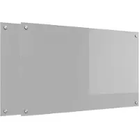 vidaXL Keukenachterwand 2 st Lichtgrijs 100 x 60 cm gehard glas
