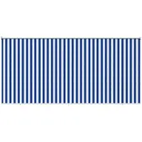 vidaXL Buitenrolgordijn, 90% UV-blokkerend, blauw-wit gestreept, 400 x 140 cm, HDPE