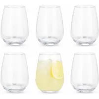 Vivalto Drinkglazen Soda Base - 6x stuks - 480 ml - transparant - glas - waterglazen