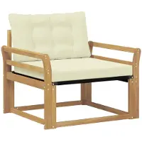 vidaXL Buiten bank set Massief Acaciahout en Textilene Wit