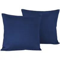 De Witte Lietaer Set Kussenslopen Olivia Blue Indigo - 2 stuks - 40 x 40 cm - Blauw - Katoen Satijn